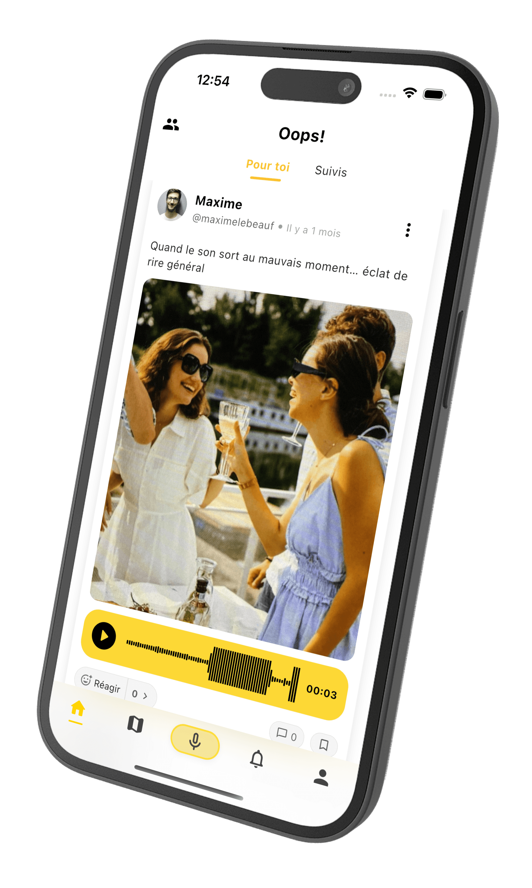 Oops! — Réseau social audio